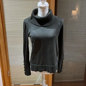 Olive green cowl neck sweater. Size small petite